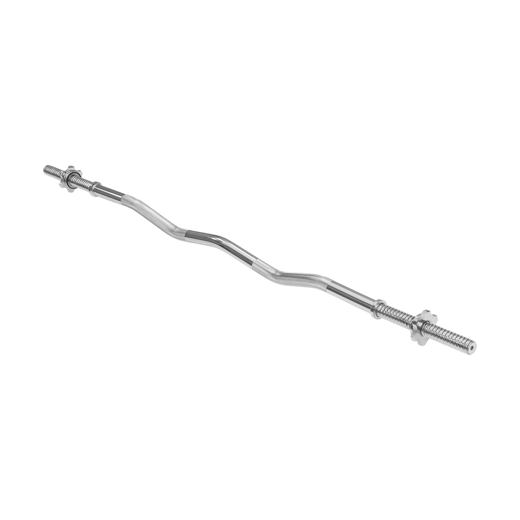 Rebel curlstang 120 cm, 5 kg – let bøjet med gevind til vægtskiver.