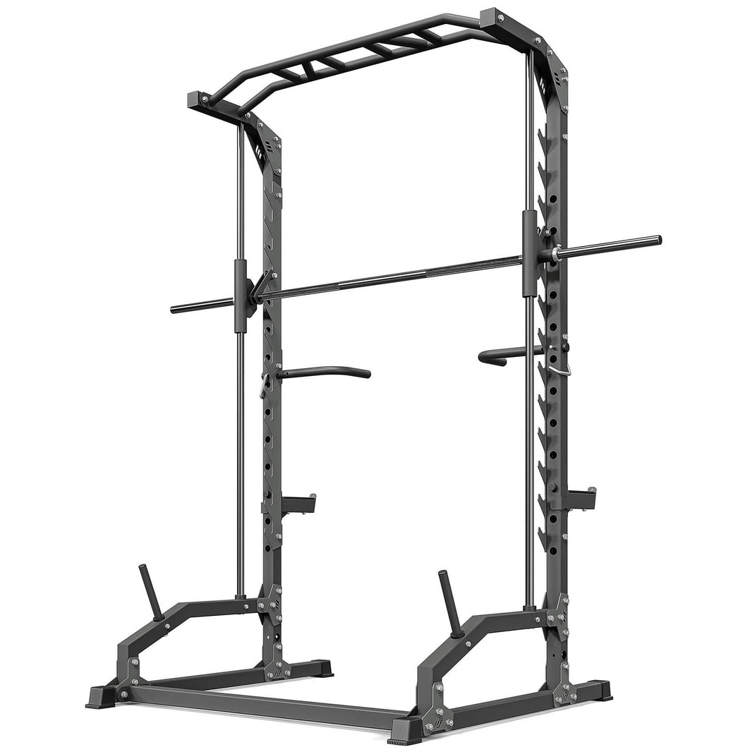 Smith Machine Half Rack – Multifunktionelt Squat Rack med Pull-Up Bar gym4all