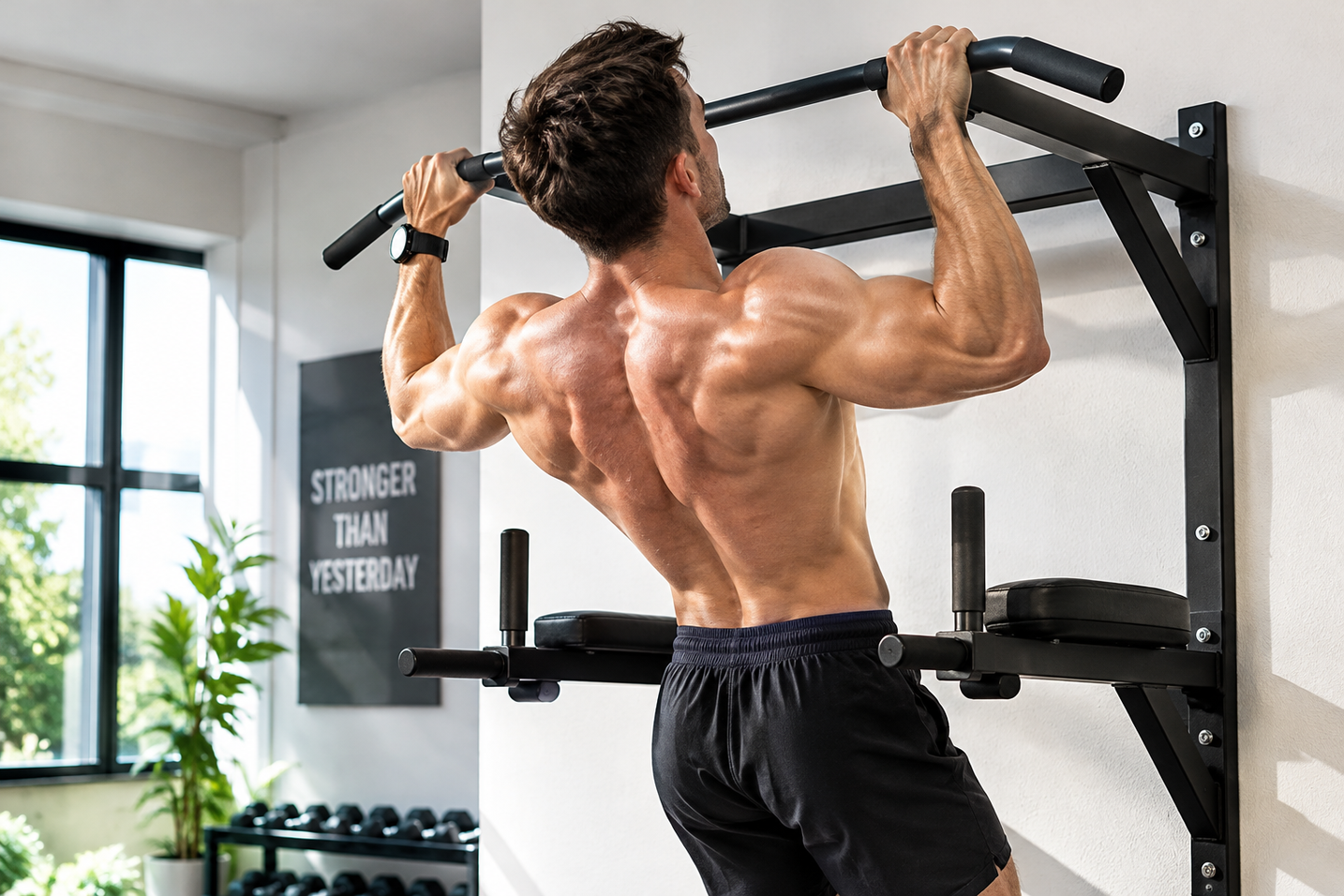 Pull-up bar og dip station: Sådan træner du en stærk overkrop derhjemme