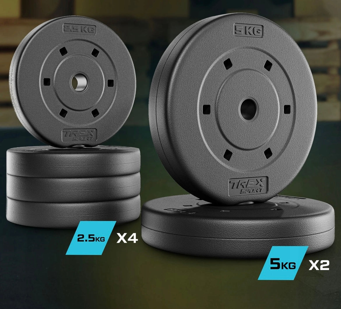 Trex Sport Vægtstangssæt 150cm 66kg - Alsidig Hjemmegym