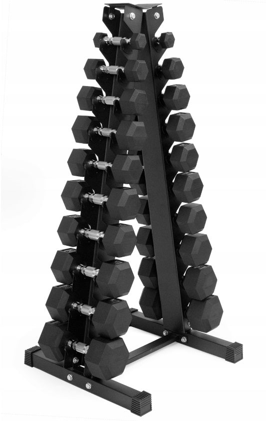 Hexagon Håndvægtsæt 2x1-10kg med Stativ – Begynder Komplet Sæt