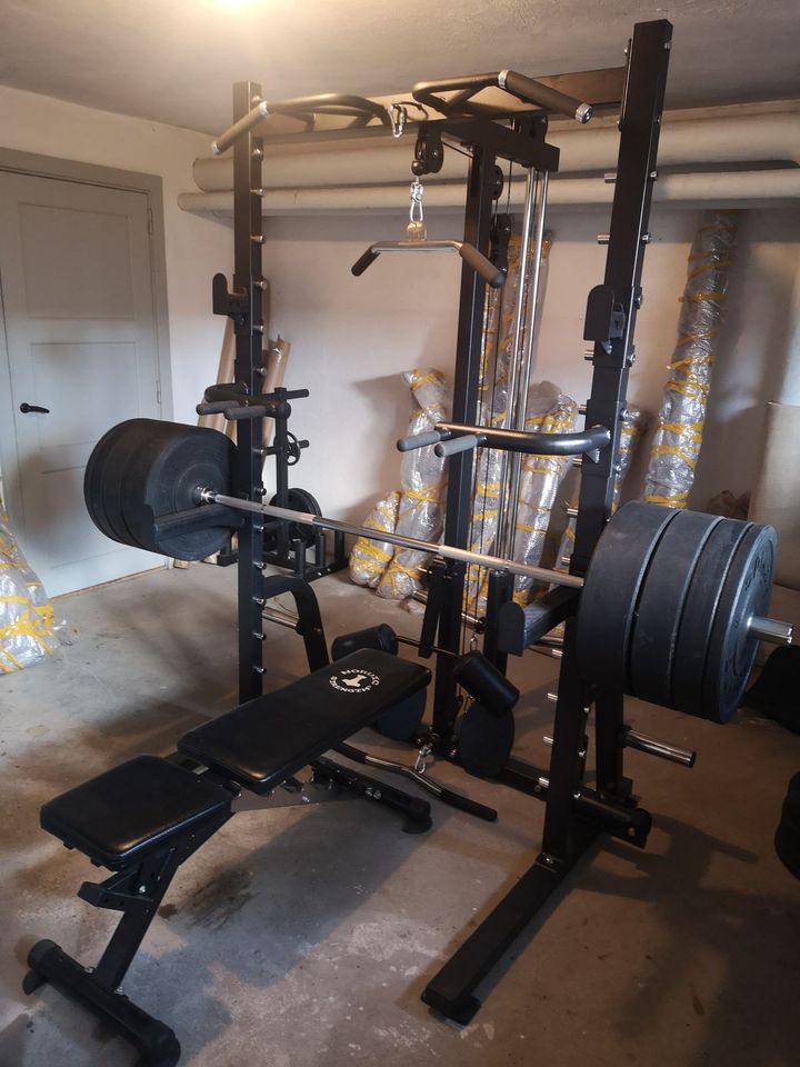 Squat Rack Power Cable Tower – Dips, Landmine & Kabeltræk gym4all