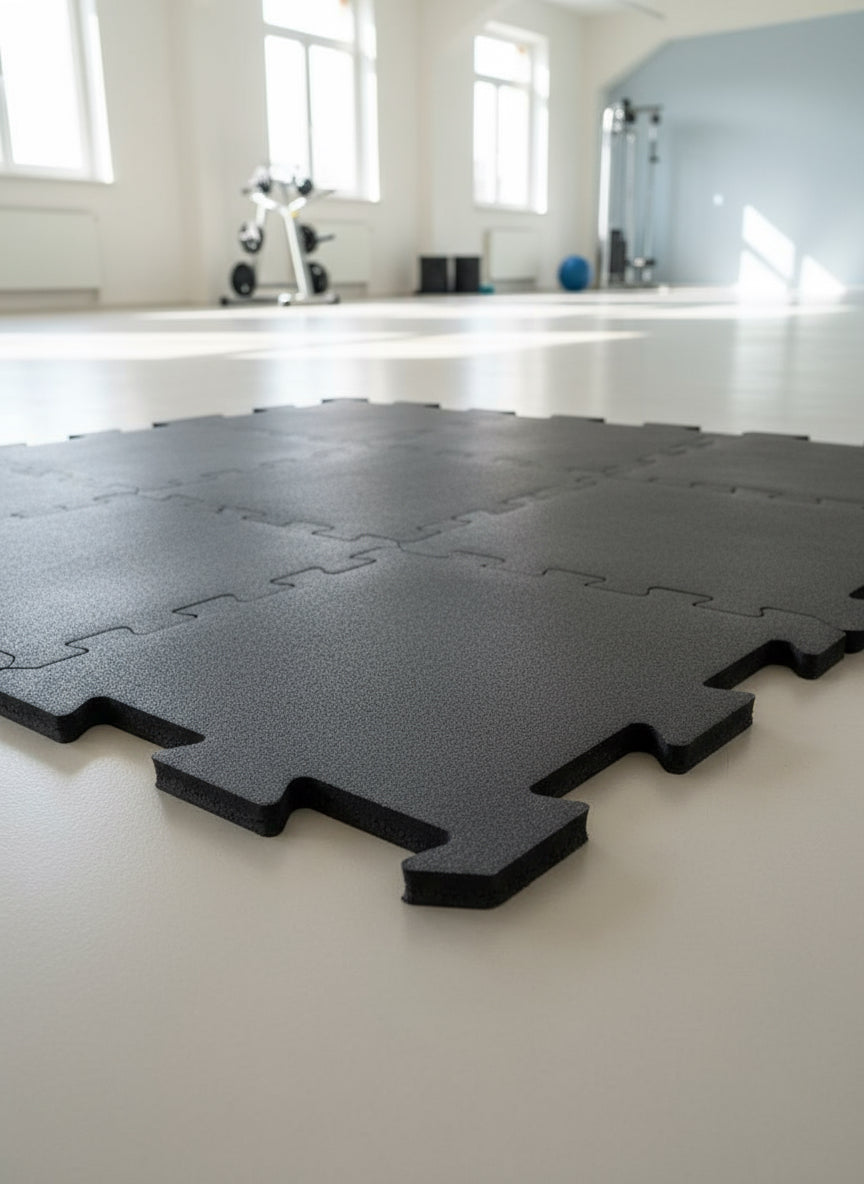 Gulv Puzzles Gulvmåtte 1m² – Slidstærk & Temperaturbestandig til Homegym gym4all