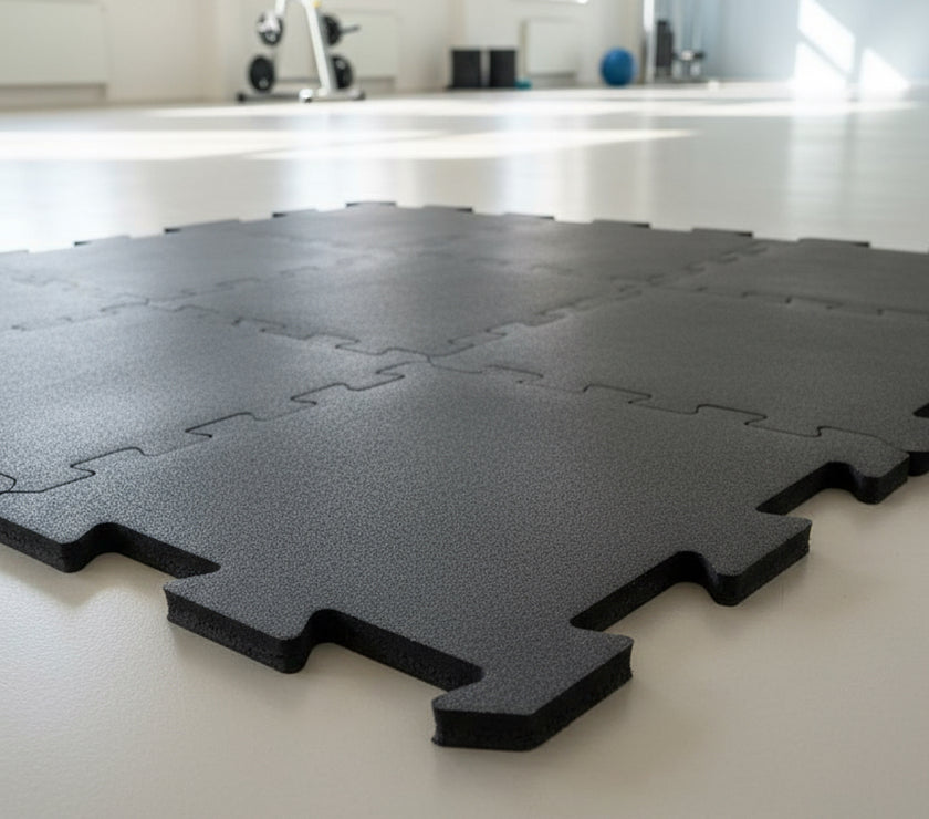 Gulv Puzzles Gulvmåtte 1m² – Slidstærk & Temperaturbestandig til Homegym gym4all