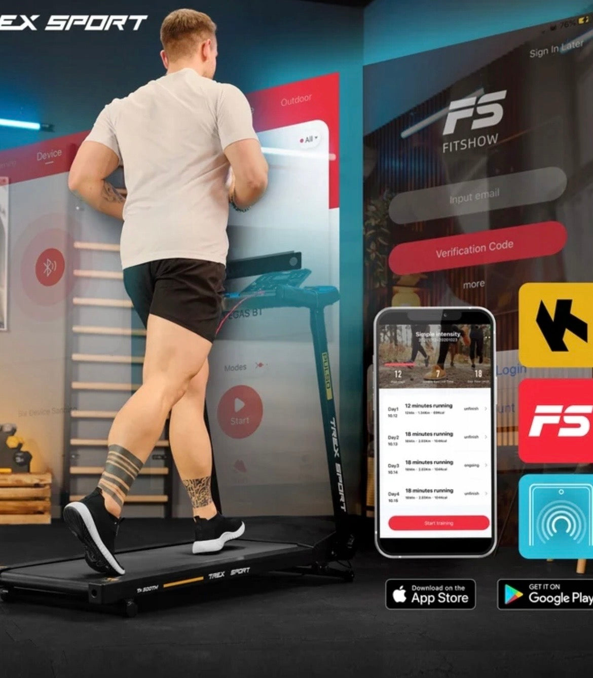 Trex Sport PULSO TX-500TM Foldbart Løbebånd