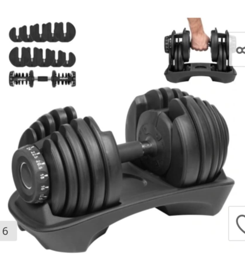 Regulerbar Håndvægt 1x24 kg – 15 i 1 Dumbbell til Homegym gym4all