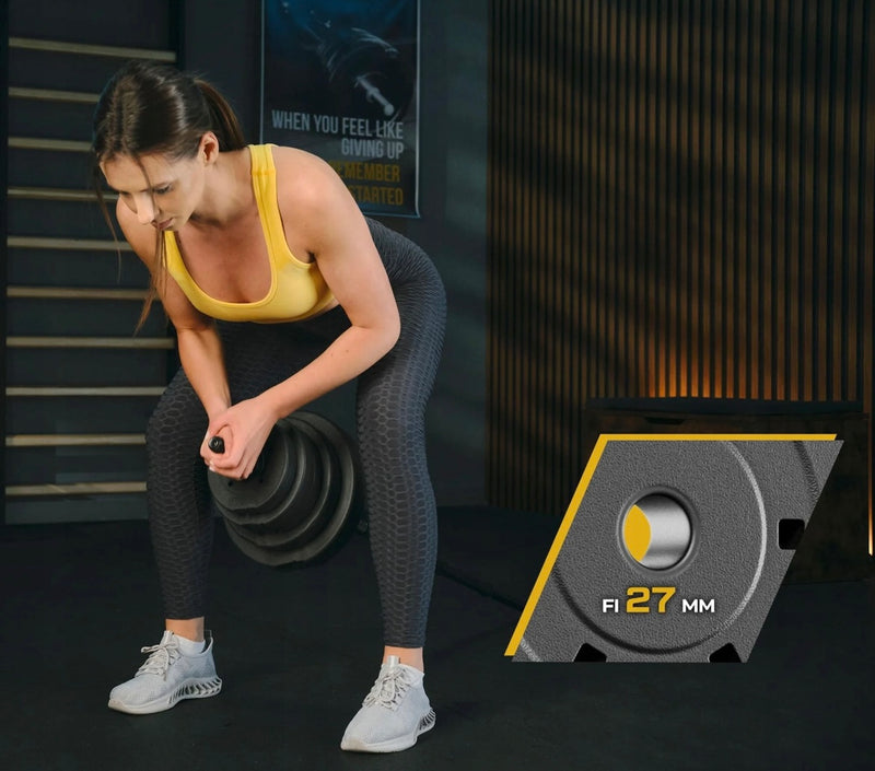 Trex Sport Vægtstangssæt 120cm 24kg - Støjfri Hjemmegym