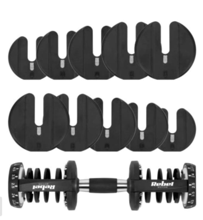 Regulerbar Håndvægt 1x24 kg – 15 i 1 Dumbbell til Homegym gym4all