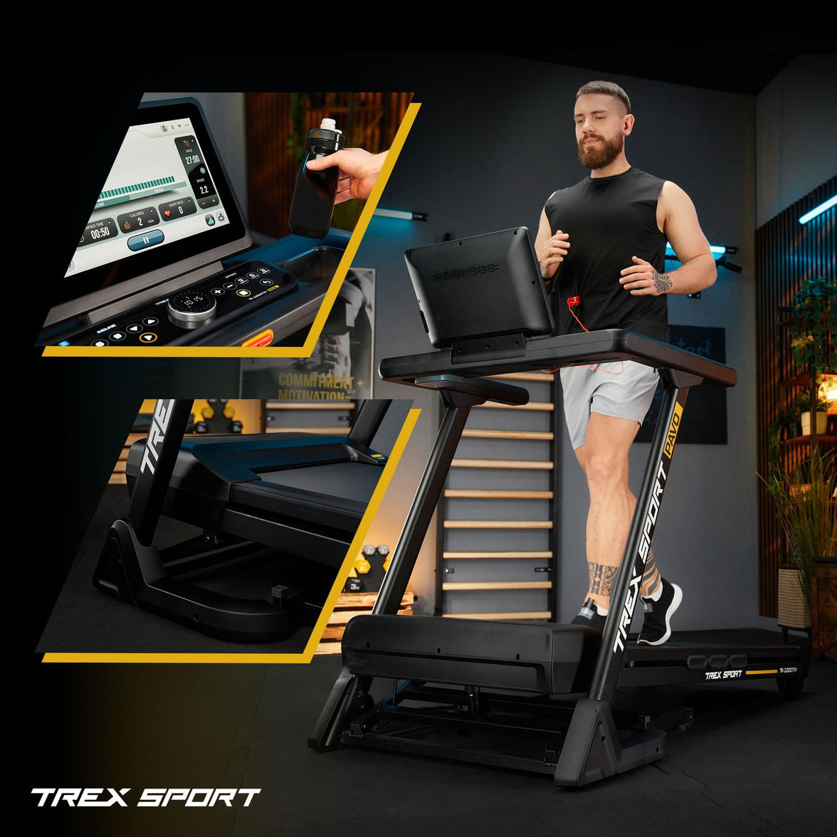 Trex Sport PAVO TX-1000TM Foldbart Løbebånd – 15,6" Android Skærm & Netflix