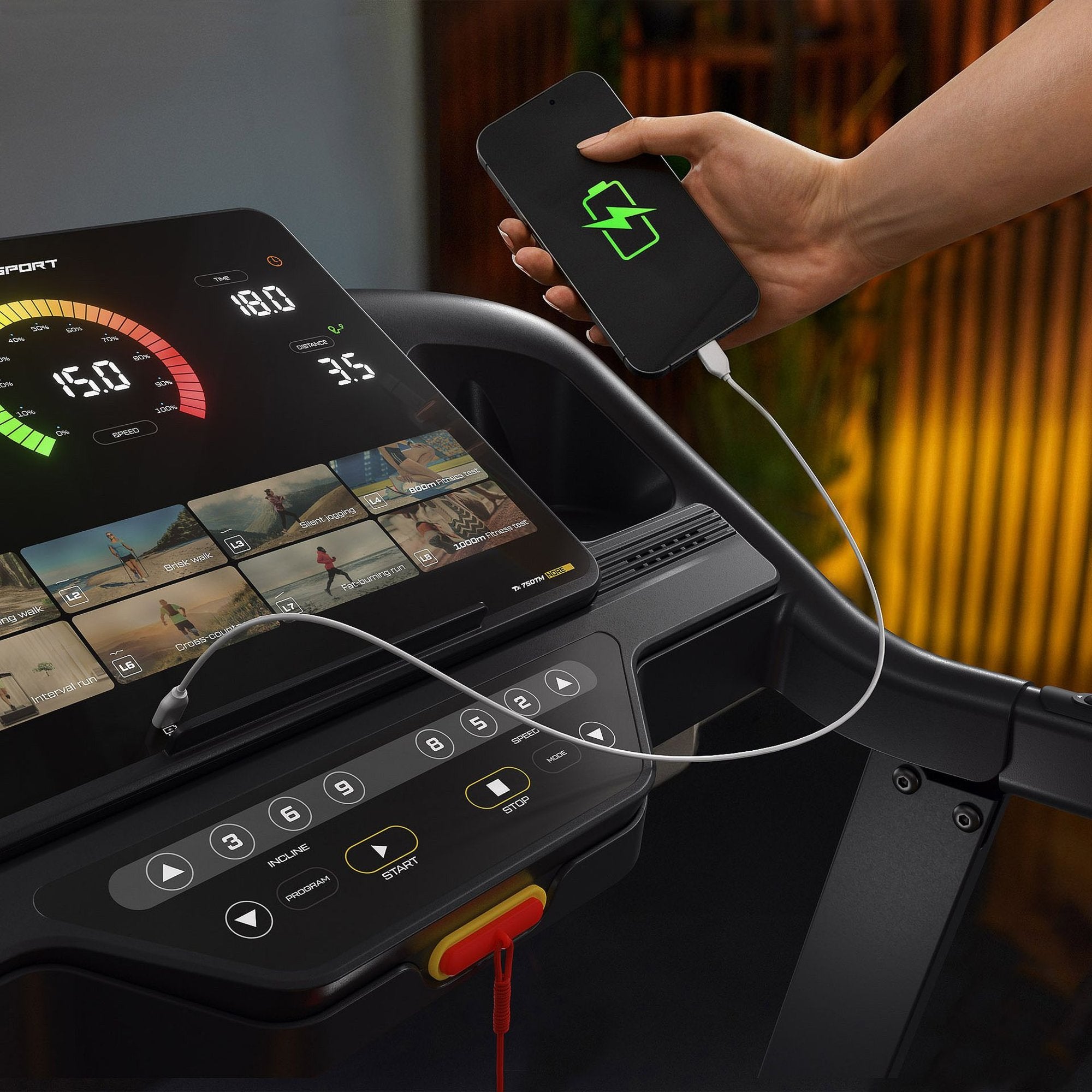 Trex Sport NORE TX-750TM Foldbart Løbebånd – 3 HK & 15 Automatiske Hældningstrin