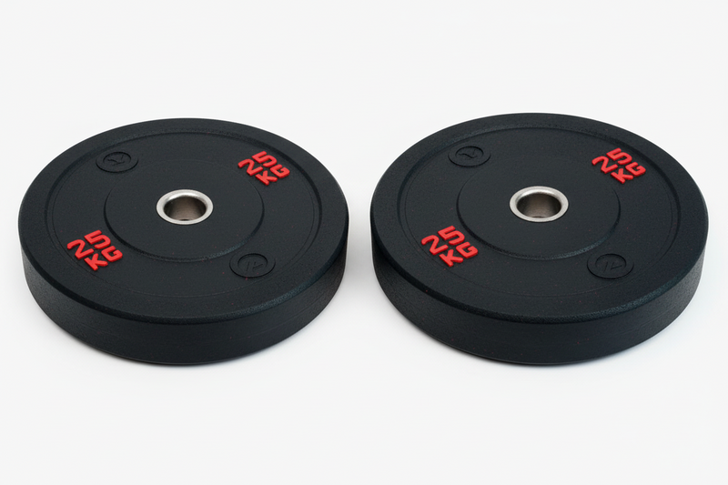 Bumper Plates Sæt 2x25 kg – Gummi Vægtskiver 50 mm