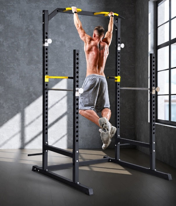 Power Rack med Pull-Up-Bar og Dip-Stænger til Hjemmegym
