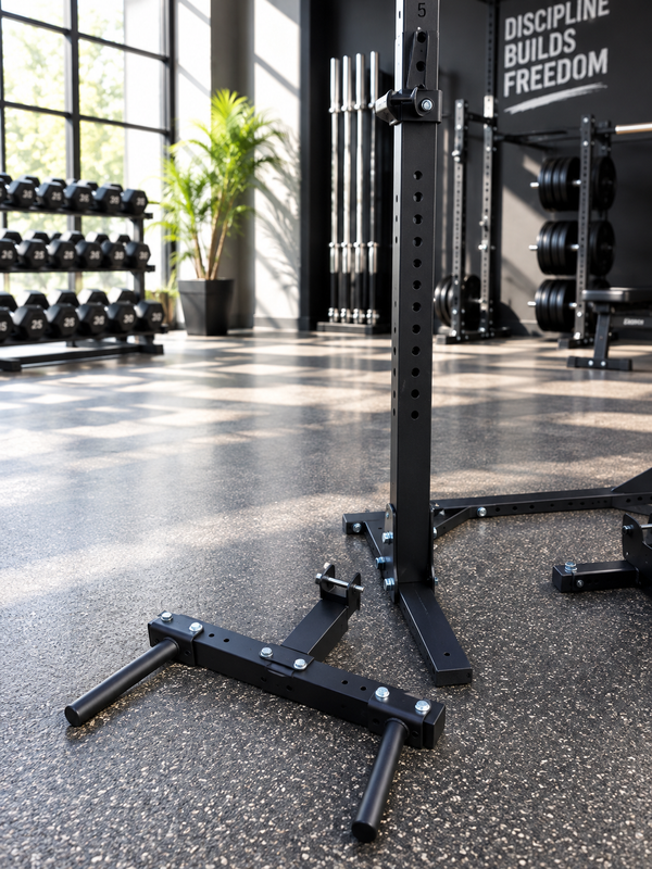 Komplet Træningssæt til Homegym – Squat Rack, Justerbar Træningsbænk, 100 kg OL-Vægtstang & Dips