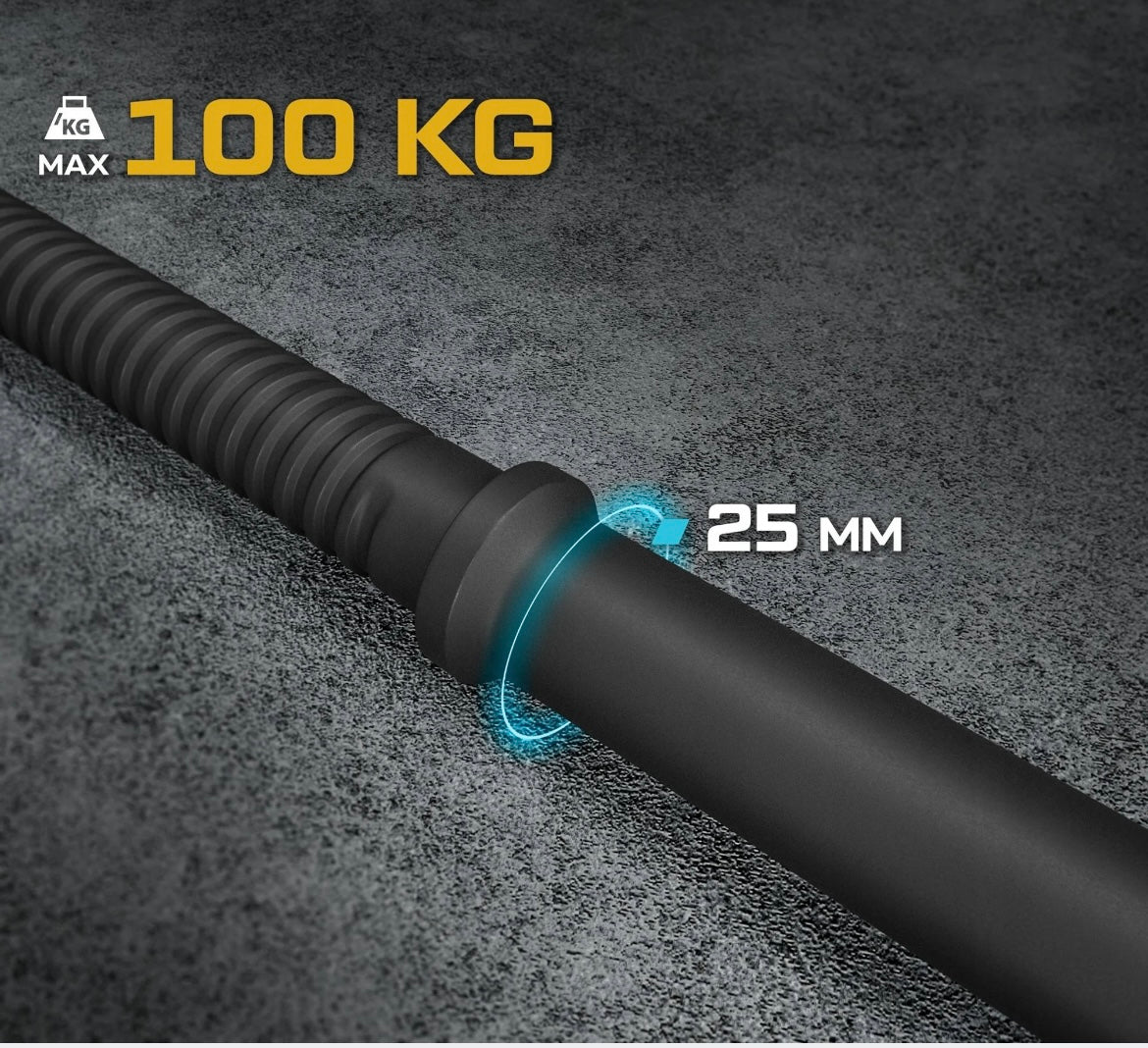 Trex Sport Bituminøst Vægtstangsæt 120cm 22 kg - Hjemmegym