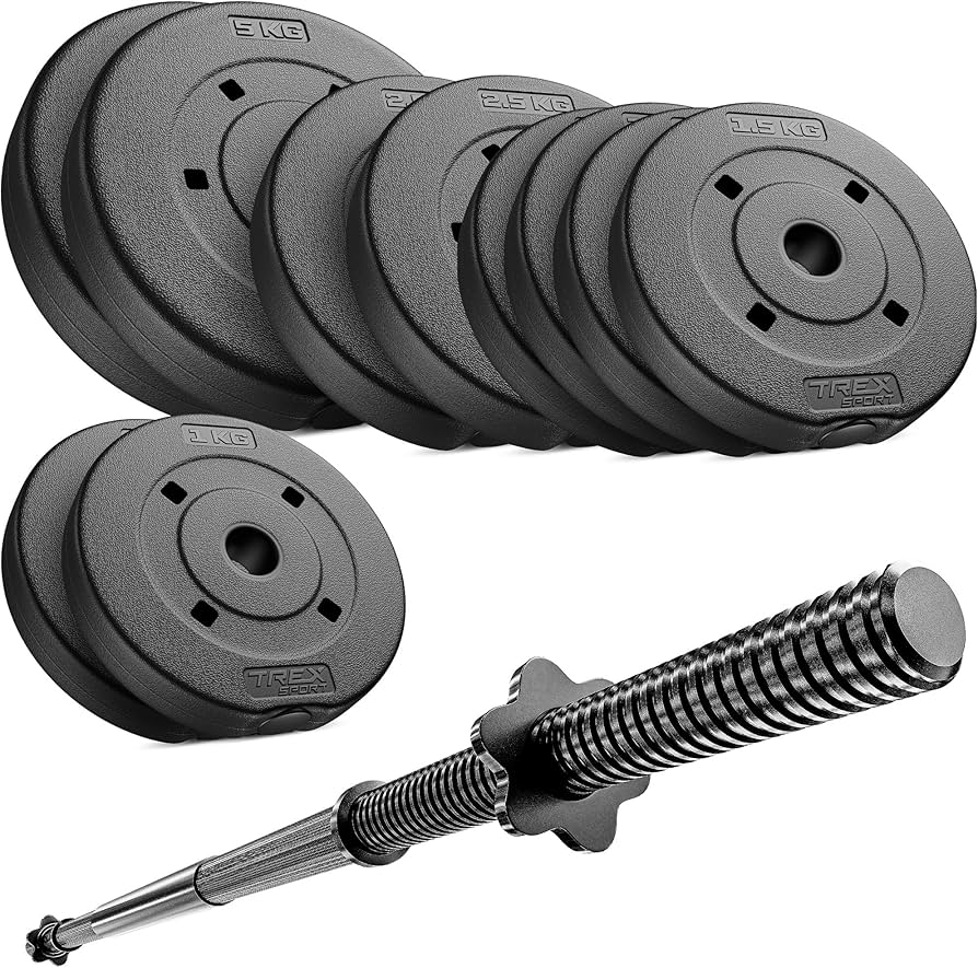 Trex Sport Vægtstangssæt 180cm 82kg - Professionel Hjemmegym