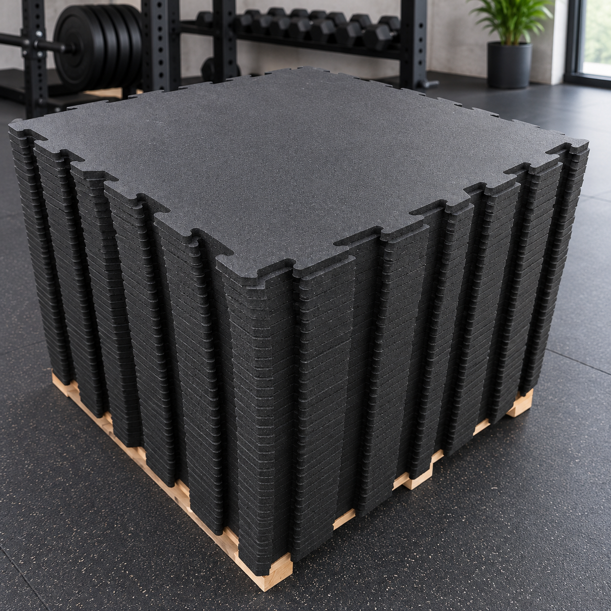 Gulv Puzzles 1m² - Professionel Træningsmåtte til Hjemmegym
