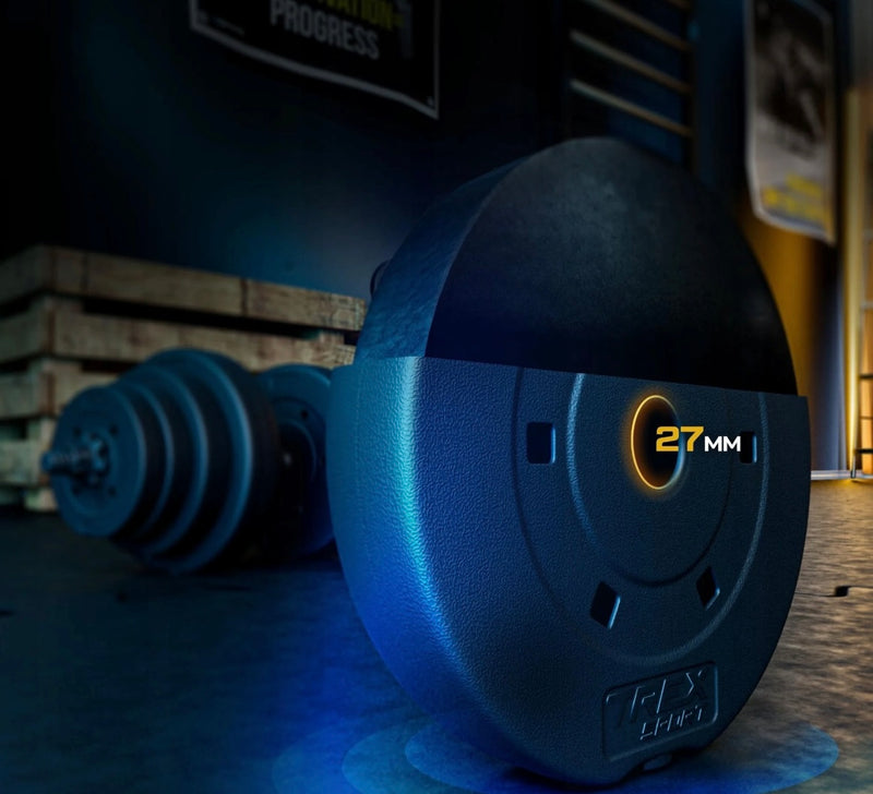 Trex Sport Bituminøst Vægtstangsæt 120cm 22 kg - Hjemmegym