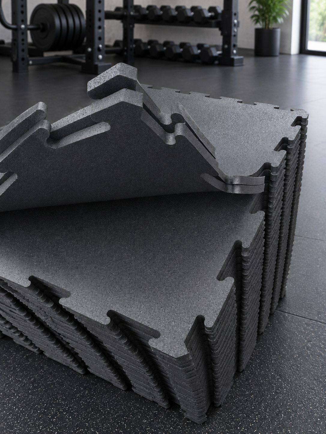 Gulv Puzzles 1m² - Professionel Træningsmåtte til Hjemmegym