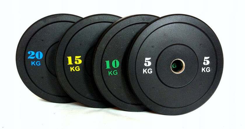 Bumper Plate Sæt 100 kg | Komplet Sæt til Styrketræning | Homegym gym4all