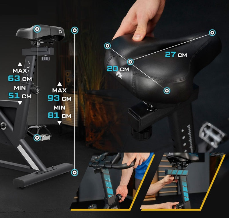 Trex Sport FARGO TX-840SB Magnetisk Spinning Cykel – 10 kg Svinghjul & Bluetooth