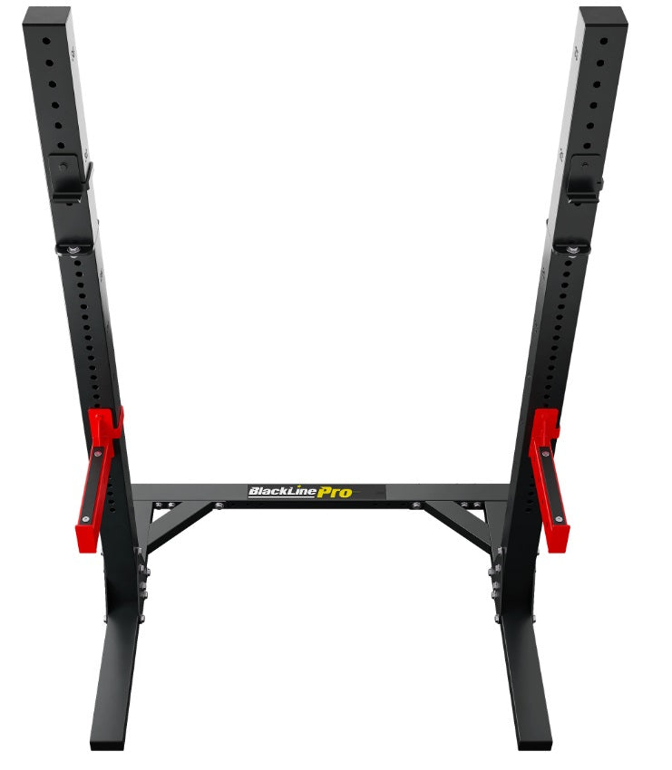 BlackLine Pro squat rack on a white backgroung