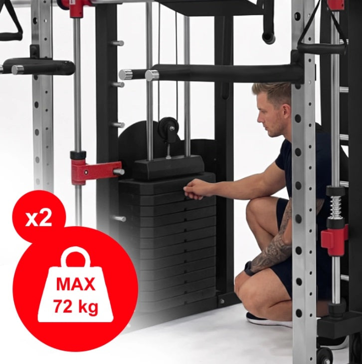 Smith Skydekrank LS03 2x72kg – Professionel Multifunktionel Træningsstation