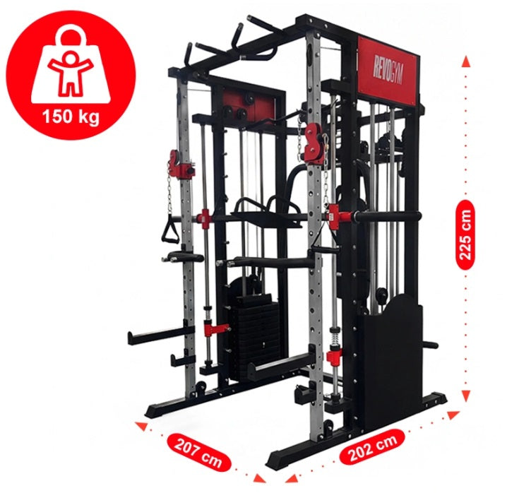 Smith Skydekrank LS03 2x72kg – Professionel Multifunktionel Træningsstation