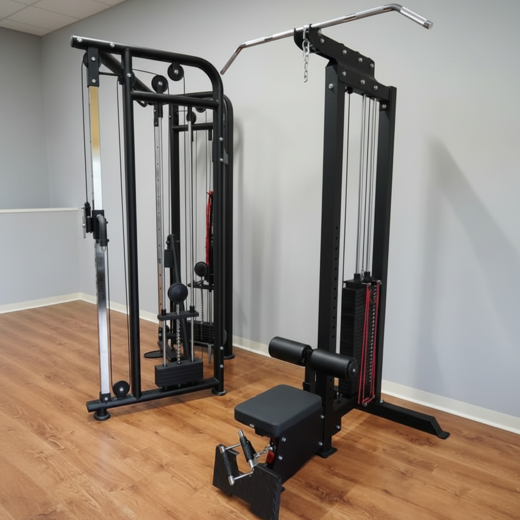 Cable Tower 2-i-1 Pulldown & Low Row – 135 kg Kabelstation