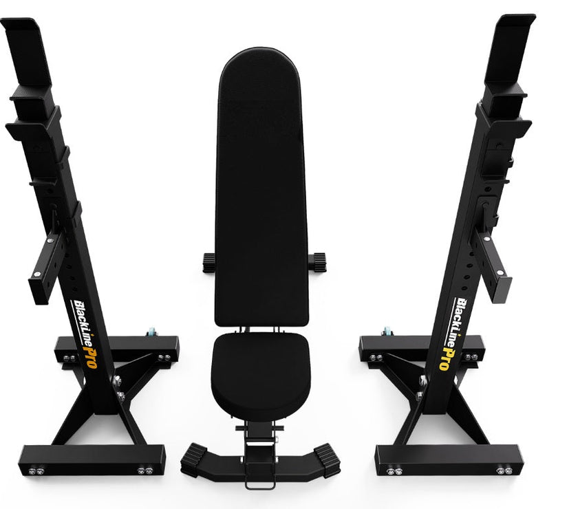 Training Set Bænk + Træningsstativsæt - Komplet Hjemmegym gym4all