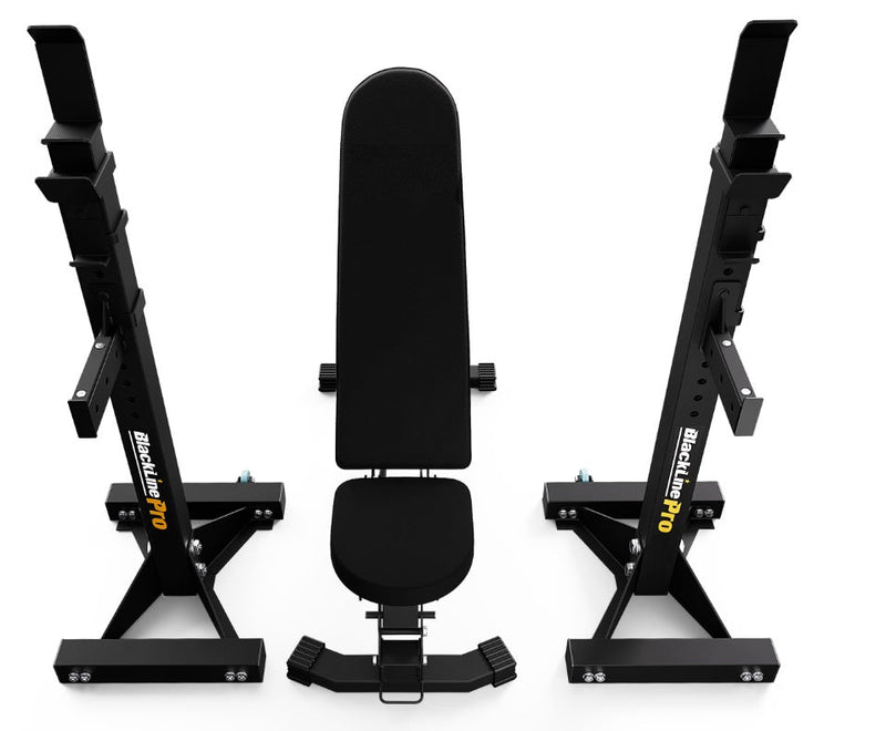 Training Set Bænk + Træningsstativsæt - Komplet Hjemmegym gym4all