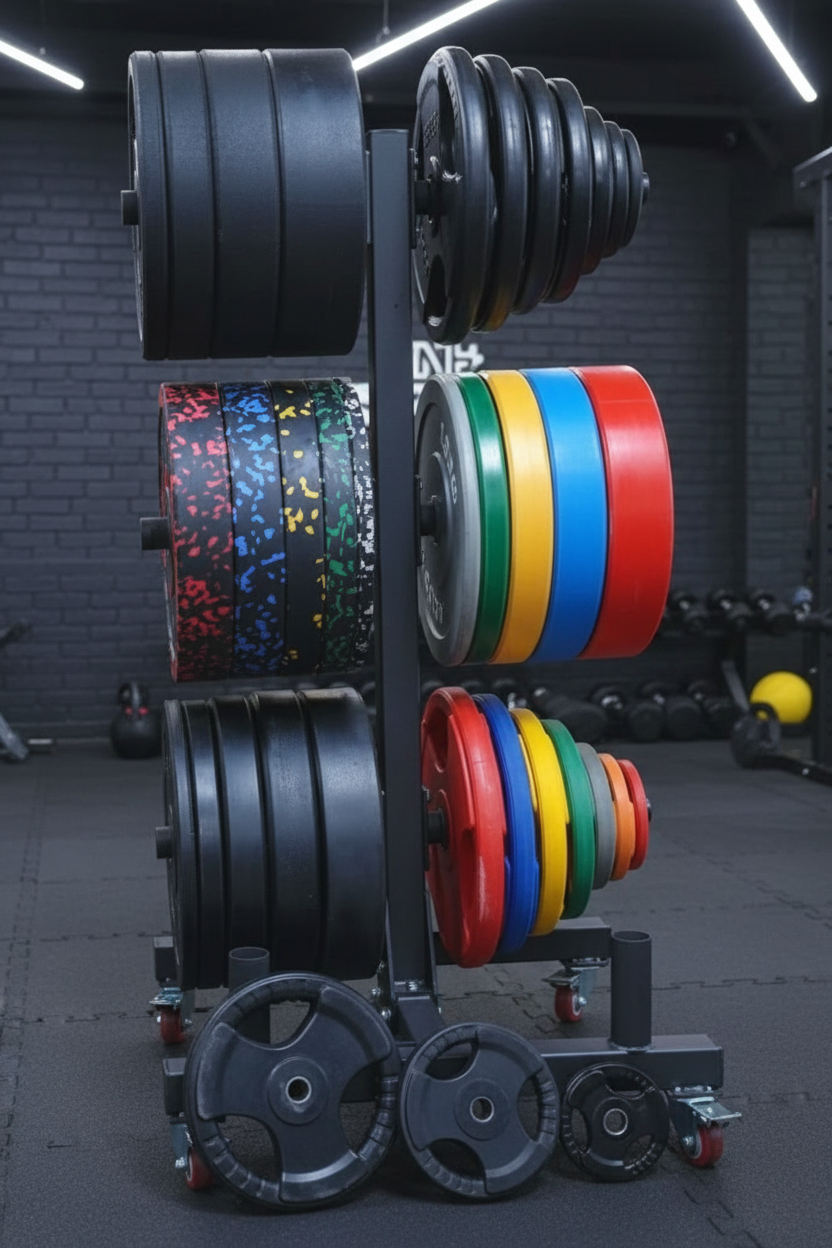 Bumper Plates Stativ – Lodret til 4 Stænger & 1000 kg