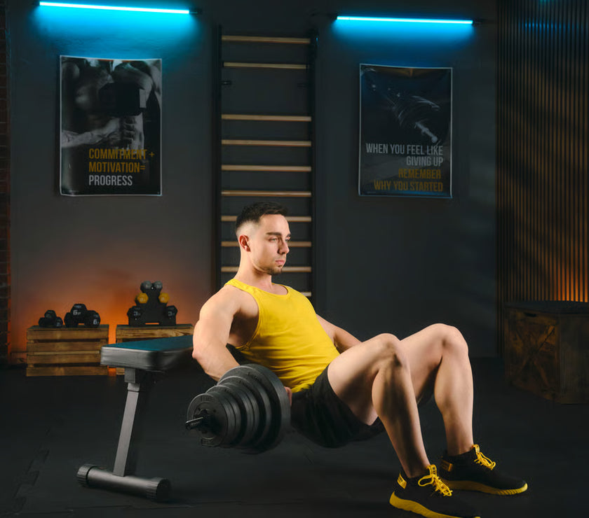 Bituminøst vægtstangsæt 150cm  28 kg gym4all
