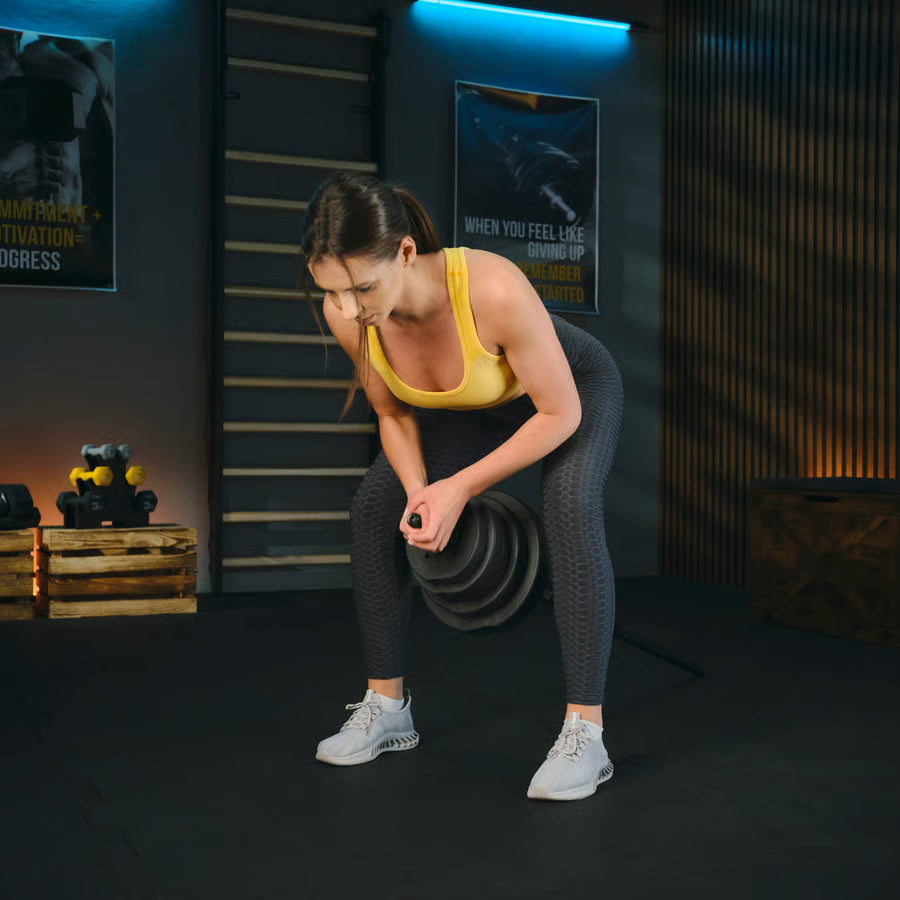 Bituminøst vægtstangsæt  180cm 55 kg gym4all