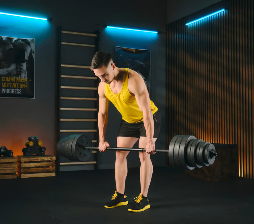 Bituminøst vægtstangsæt  180cm 55 kg gym4all