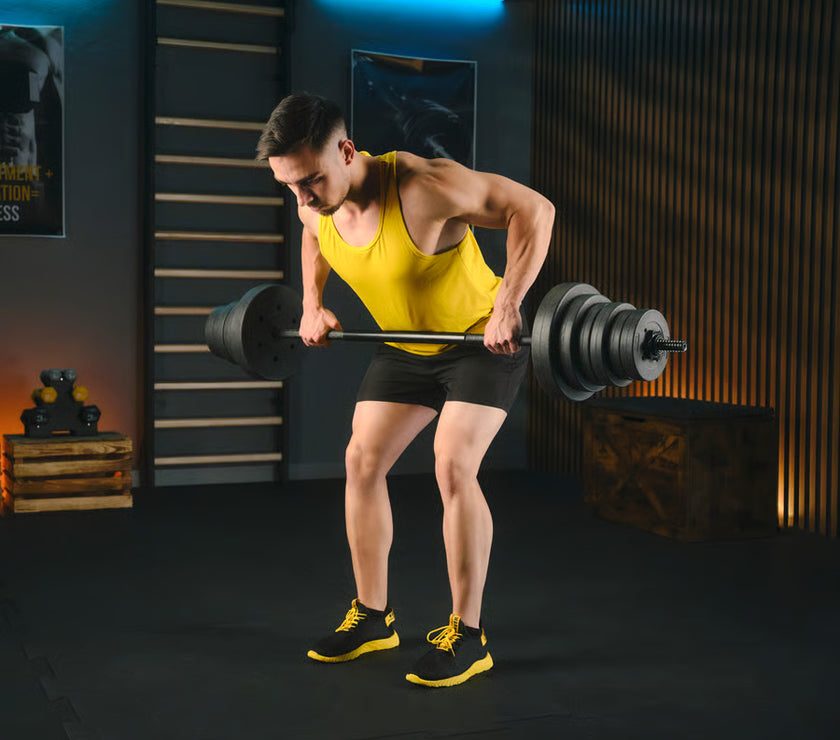 Bituminøst vægtstangsæt 150cm  28 kg gym4all