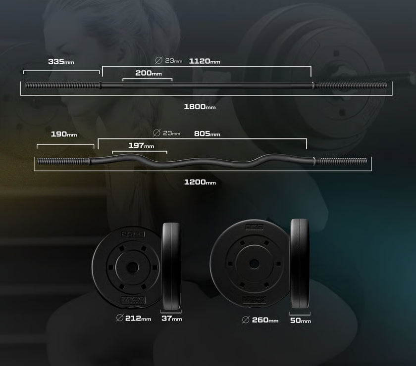 Measurement chart of a TRex Sport product with dimensions displayed.