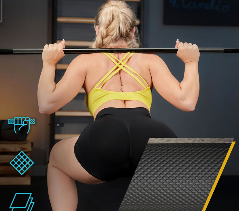 Woman performing a pull-up on a bar with a TREX Sport logo in the background.