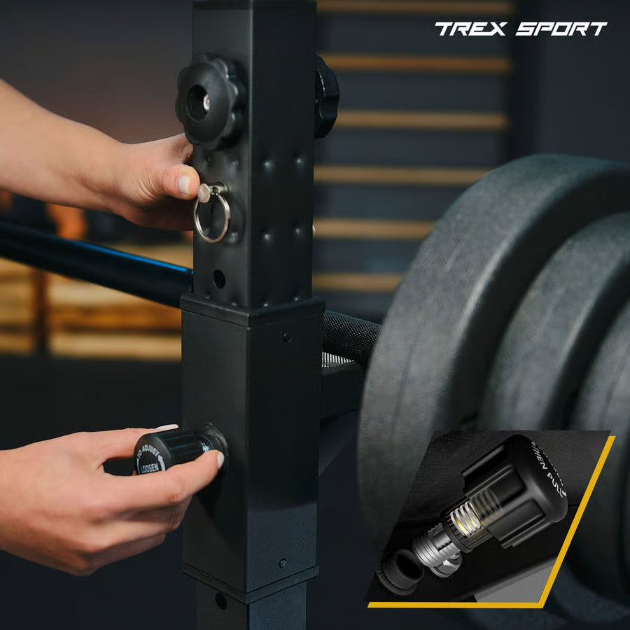 Trex Sport Justerbare Vægtstativer med Sikrings- & TX-Dipholdere