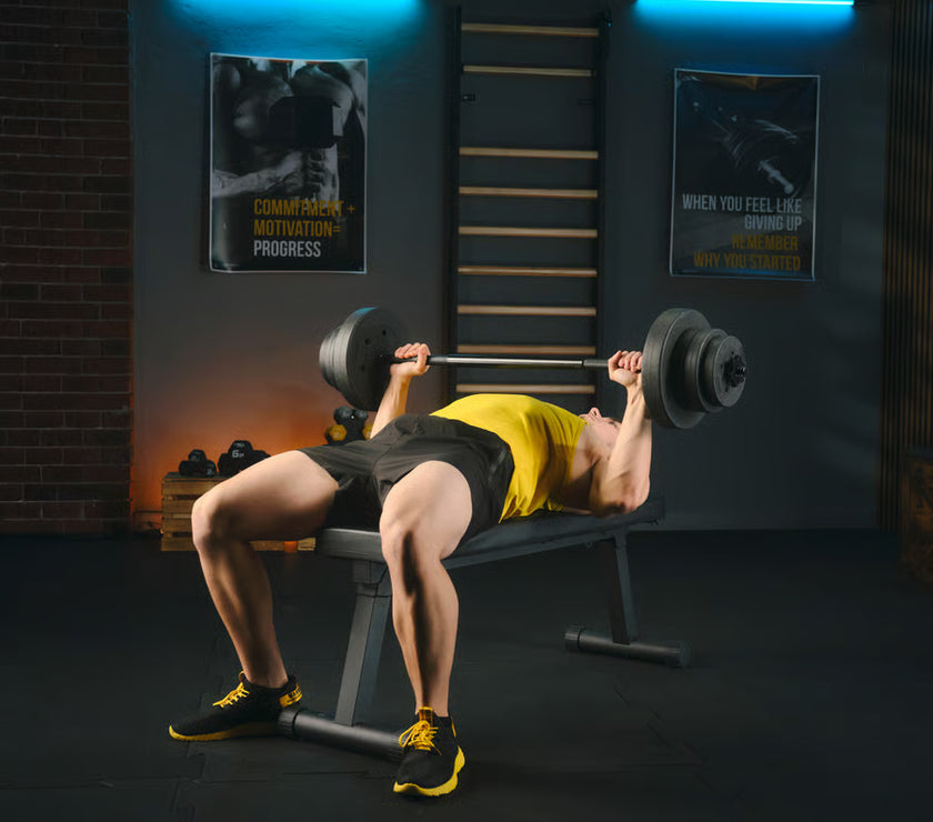 Bituminøst vægtstangsæt 150cm  28 kg gym4all