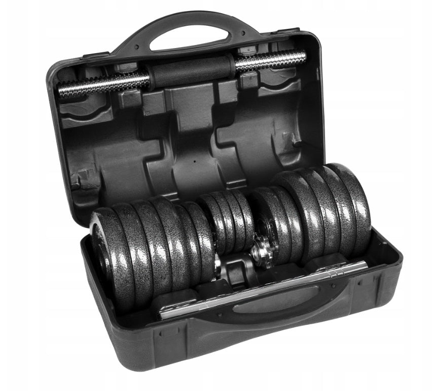 Rebel Håndvægte 2x15 kg | Med Vægtstang & Kuffert gym4all