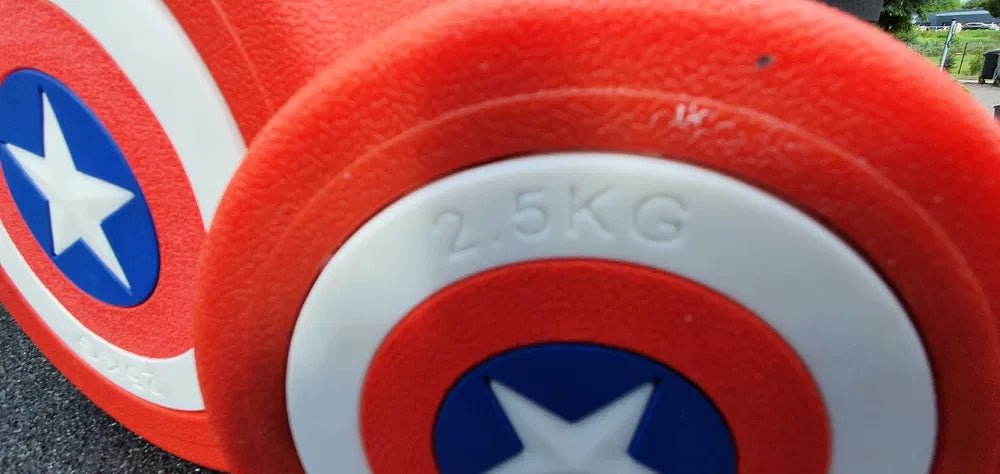 Captain America Håndvægtsæt | 20 par | 2,5–50 kg | Total 1050 kg gym4all