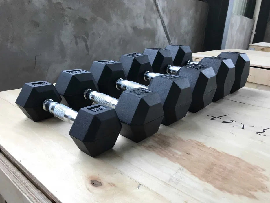 Hexagon Håndvægte 2,5–50 kg – Pris 30 kr, Hjemmegym & Fitness gym4all
