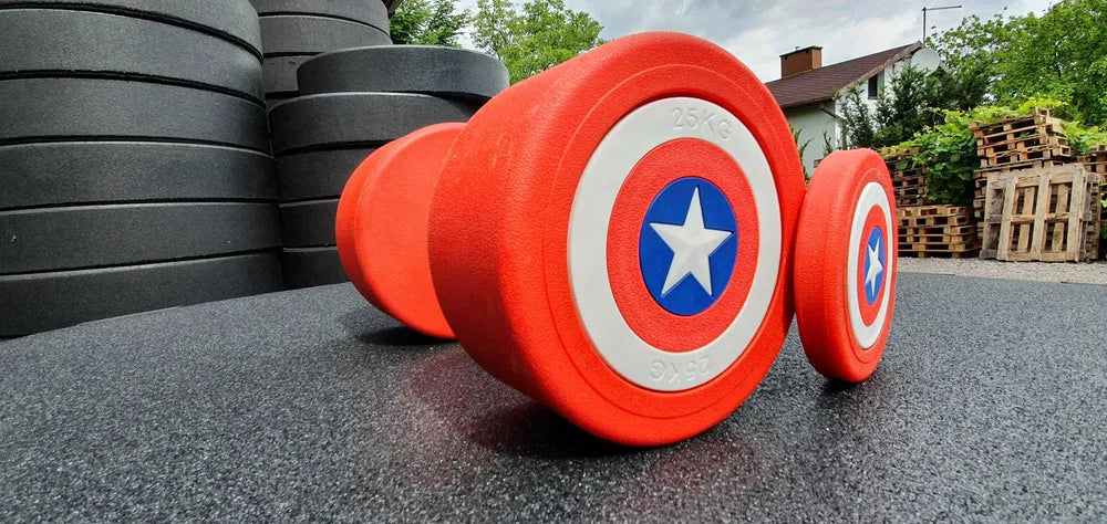 Captain America Håndvægtsæt | 20 par | 2,5–50 kg | Total 1050 kg gym4all