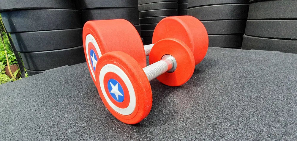 Captain America Håndvægtsæt | 20 par | 2,5–50 kg | Total 1050 kg gym4all
