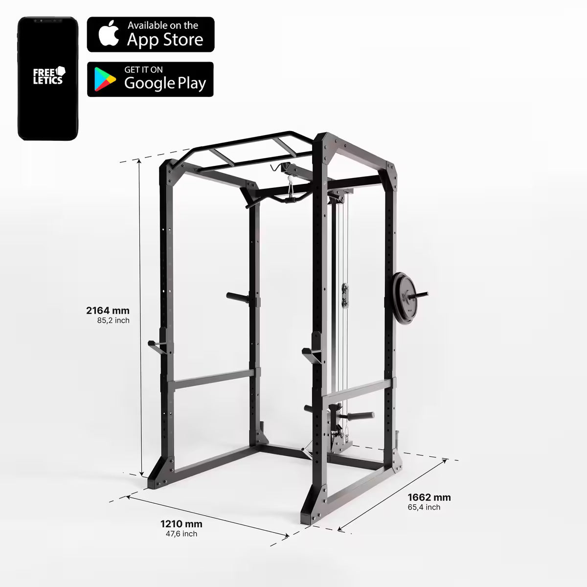 Power Rack med kabeltårn gym4all