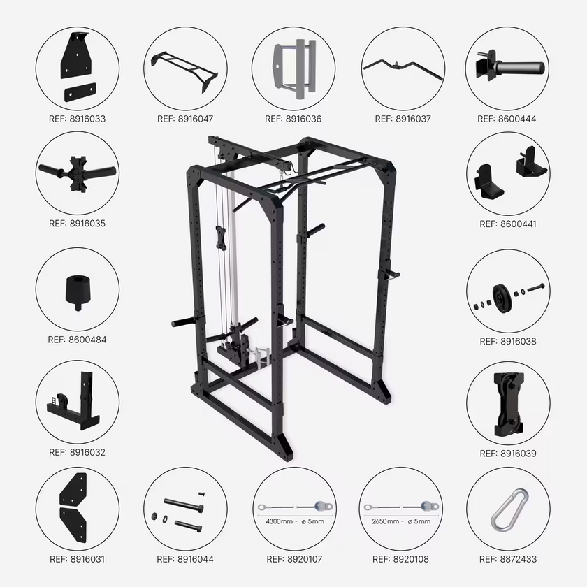 Power Rack med kabeltårn gym4all