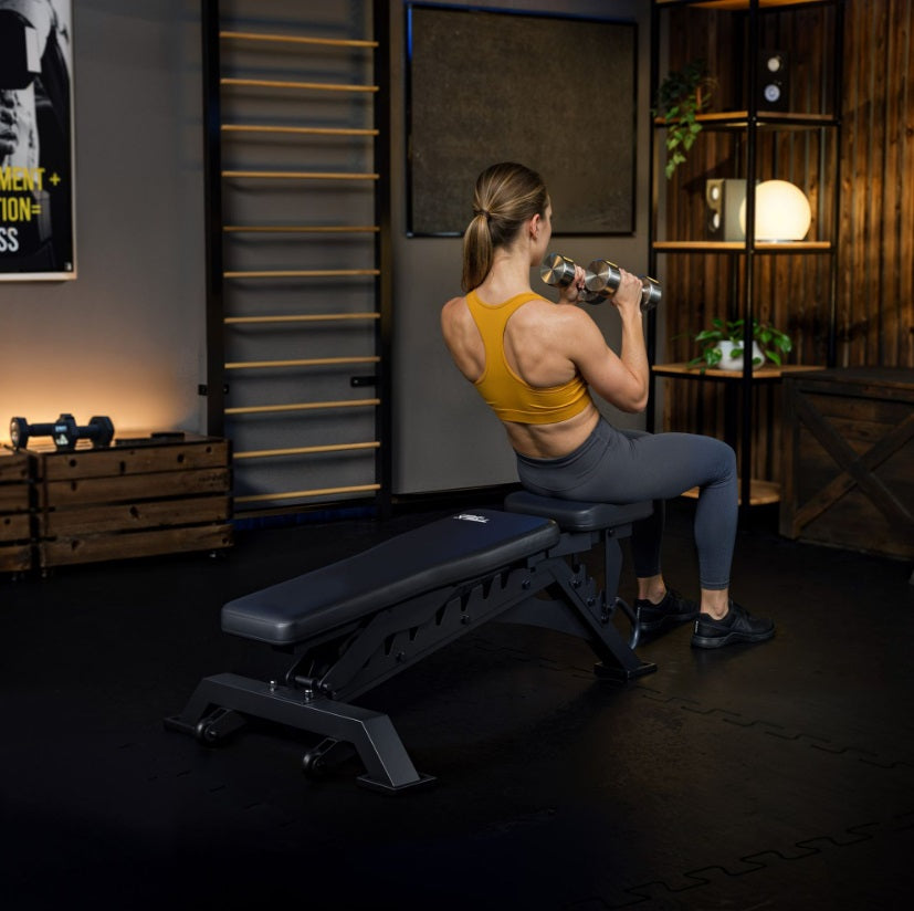 Justerbar Træningsbænk TX-400B – 150 kg Kapacitet til Hjemmegym