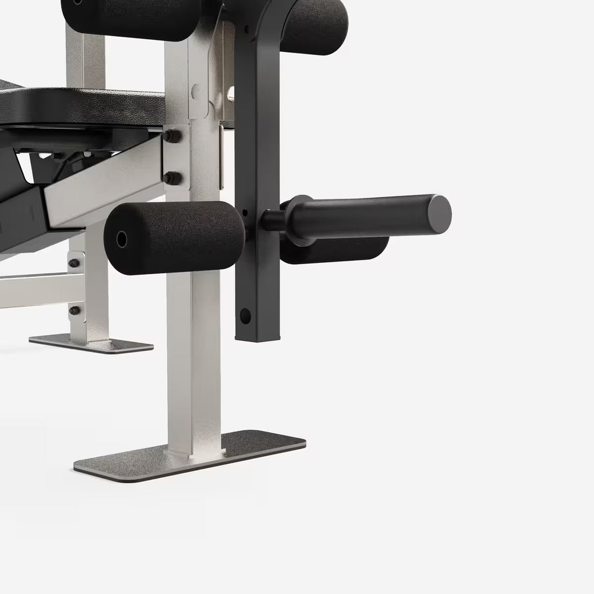 Træningsbænk med stativer og moduler til biceps og ben gym4all