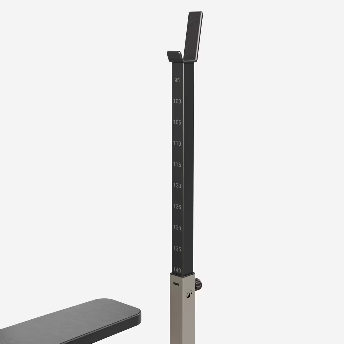 Træningsbænk med stativer og moduler til biceps og ben gym4all