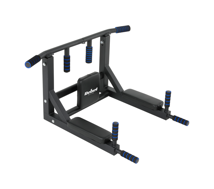 Skridsikre håndtag på Rebel Active pull-up bar for komfort og stabilitet under træning
